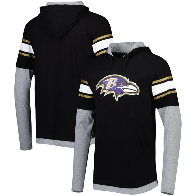 Outerstuff Youth Purple Baltimore Ravens Heritage Long Sleeve Hoodie T-Shirt