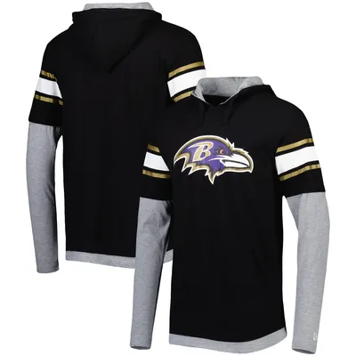 Baltimore Ravens New Era Long Sleeve Hoodie T-Shirt - Black