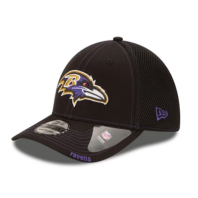 Men's New Era Black Baltimore Ravens Neo 39THIRTY Flex Hat