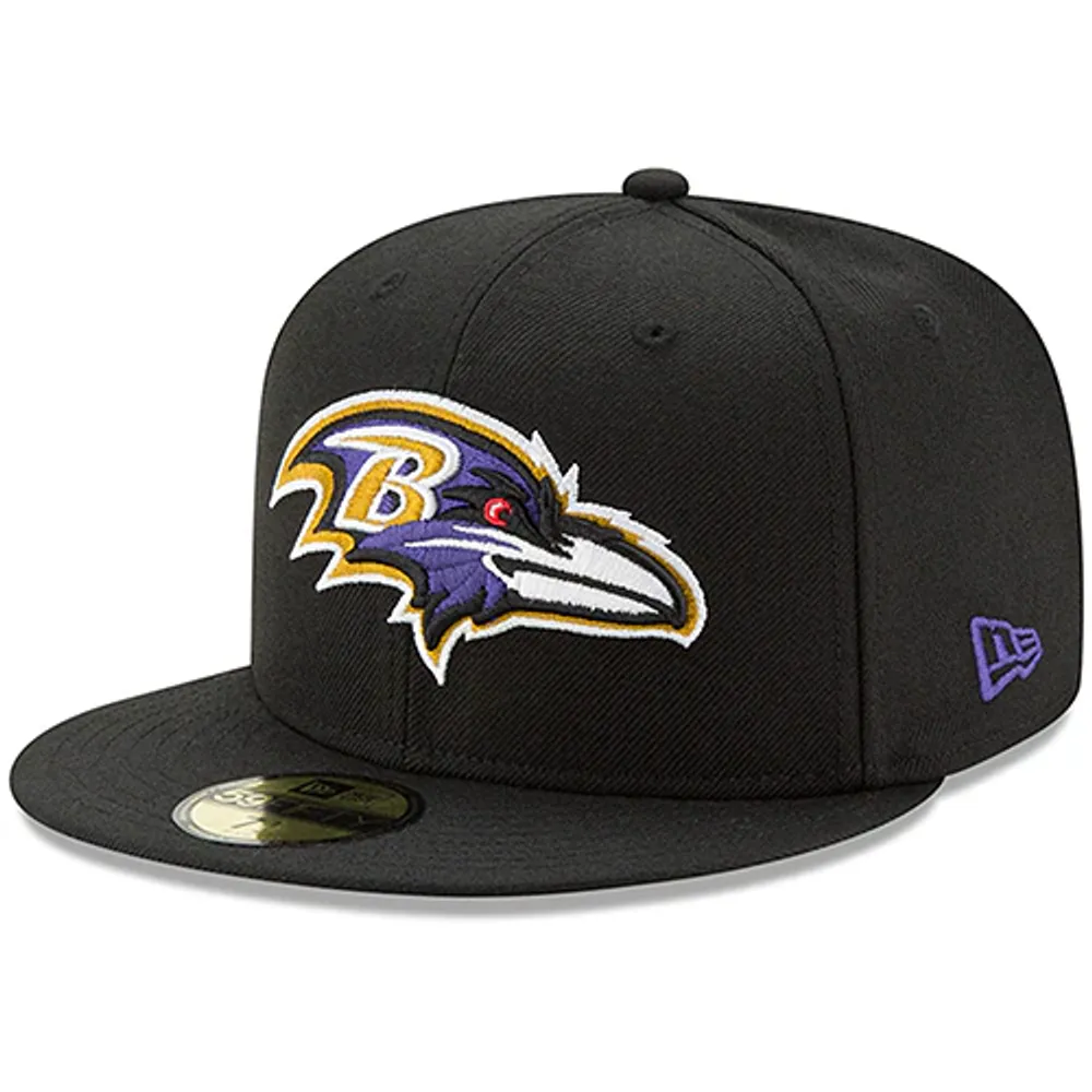 Men's New Era Black Baltimore Ravens Omaha 59FIFTY Fitted Hat