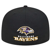 Men's New Era Black Baltimore Ravens Ransom 59FIFTY Fitted Hat