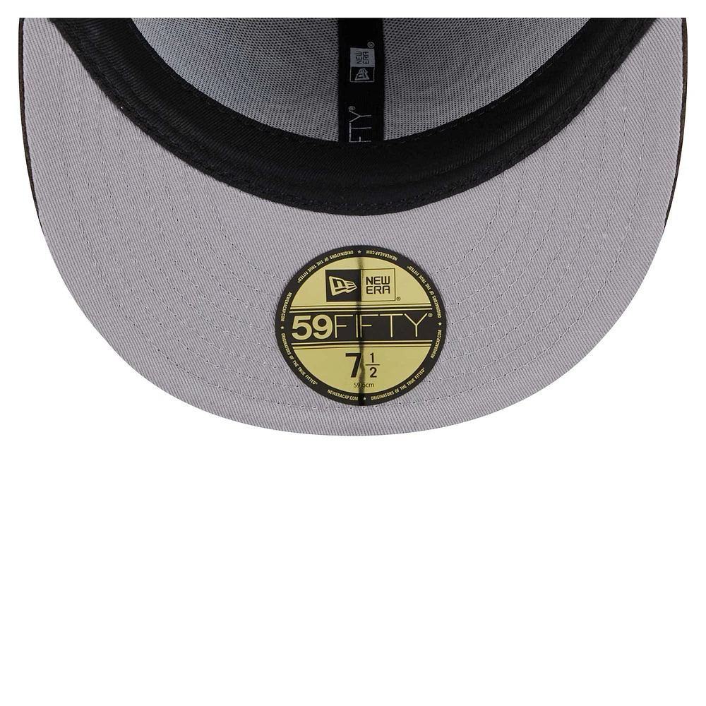 Casquette ajustée 59FIFTY en velours côtelé marron Baltimore Ravens de New Era pour homme