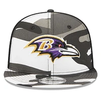 Casquette Snapback 9FIFTY Dark Trucker New Era Camo Baltimore Ravens pour hommes