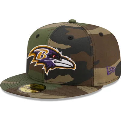 Baltimore Ravens New Era Omaha 59FIFTY Fitted Hat - Black