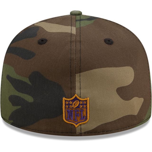 Men's Baltimore Ravens New Era Camo Woodland 59FIFTY Fitted Hat