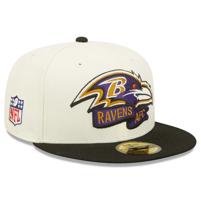 Lids Baltimore Ravens New Era 2022 Sideline 59FIFTY Fitted Hat -  Cream/Black
