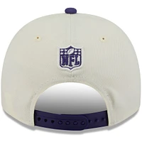 Men's New Era Cream/Purple Baltimore Ravens 2025 NFL Draft 9FIFTY A-Frame Snapback Hat