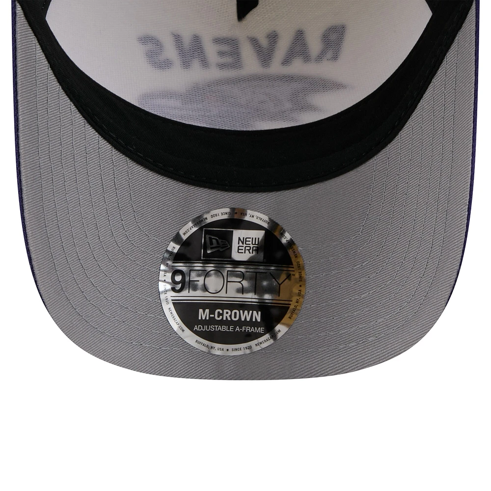 Men's New Era /Purple Baltimore Ravens 2025 NFL Draft 9FORTY A-Frame M-Crown Adjustable Hat