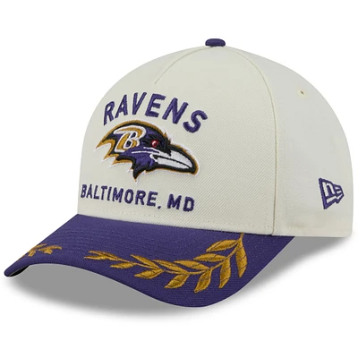 Men's New Era /Purple Baltimore Ravens 2025 NFL Draft 9FORTY A-Frame M-Crown Adjustable Hat