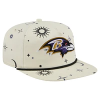 Men's New Era Cream Baltimore Ravens Celestial Golfer Adjustable Hat