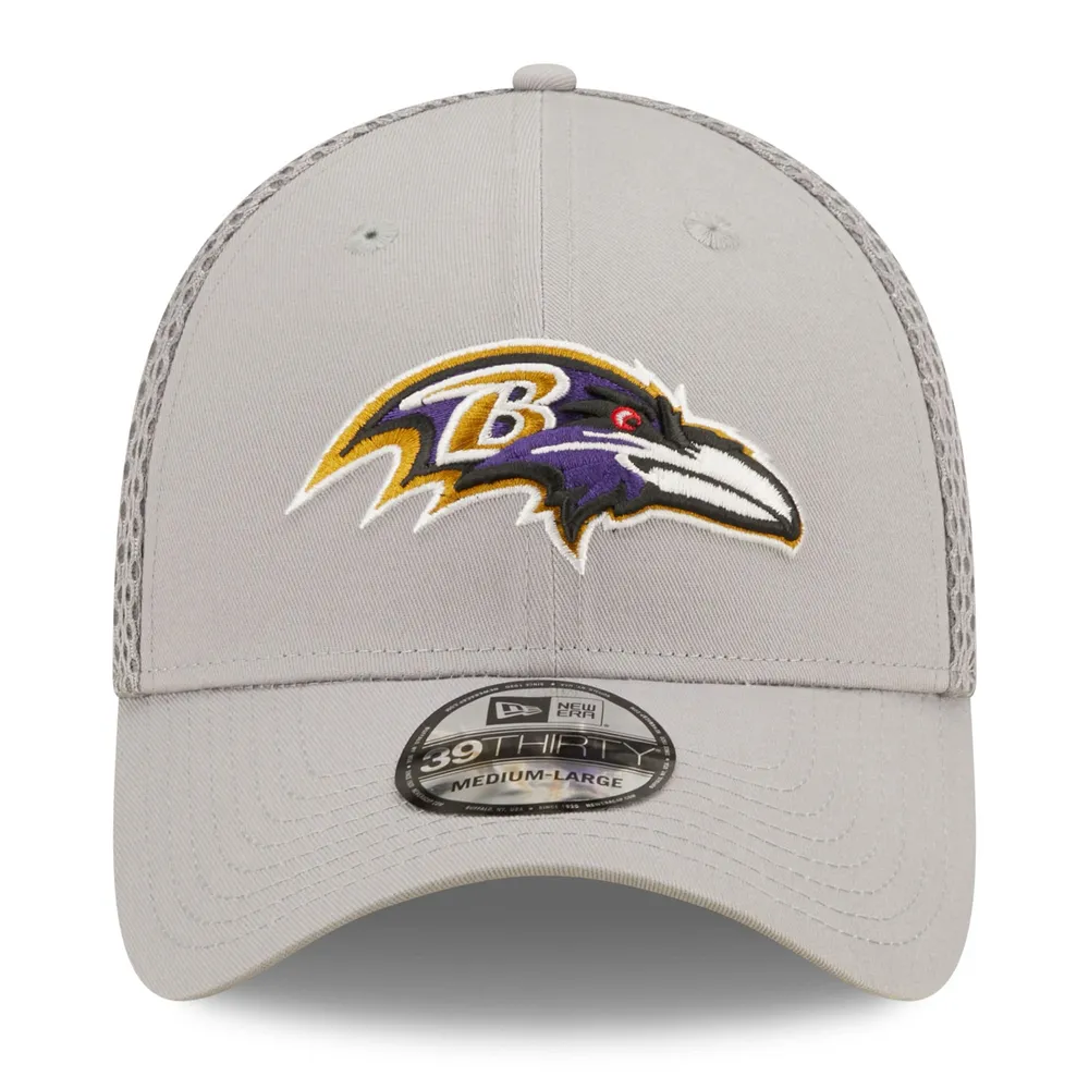 Men's New Era White Baltimore Ravens Team White Out 39THIRTY Flex Hat