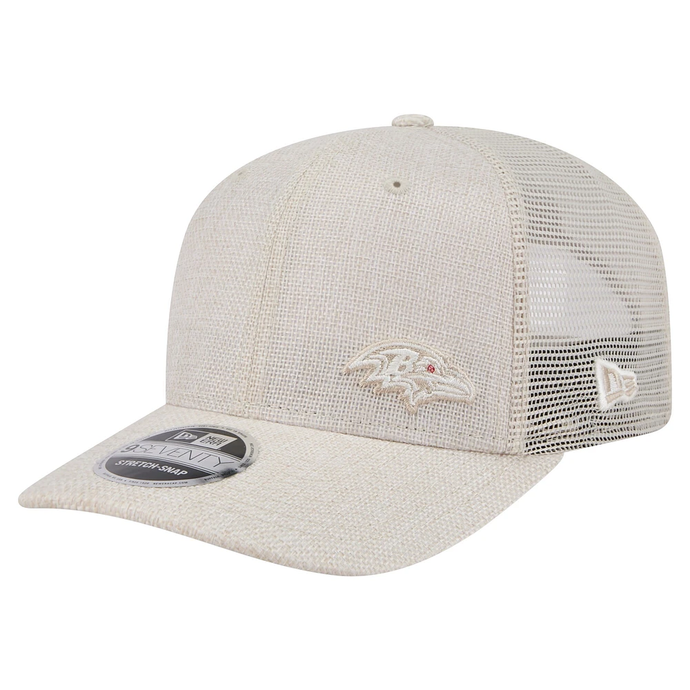 Casquette extensible à boutons-pression Baltimore Ravens Flawless 9SEVENTY de New Era pour homme