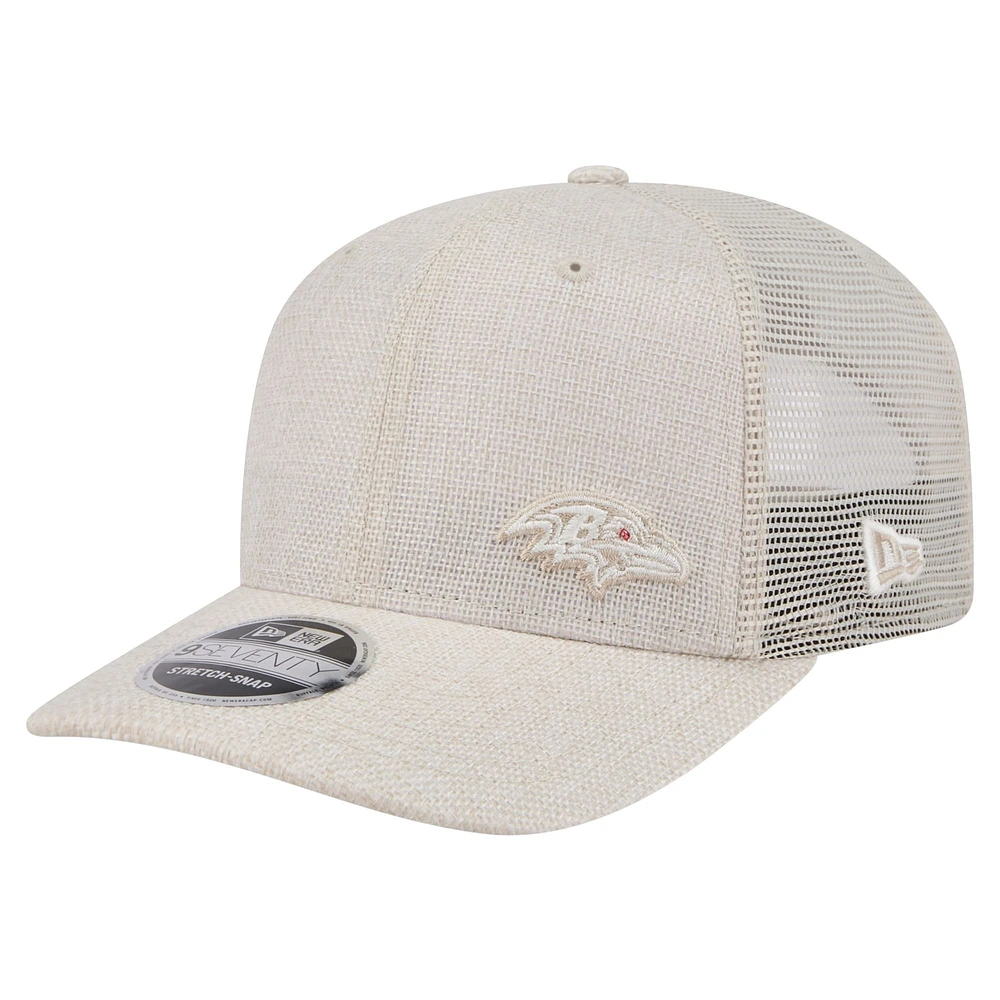 Casquette extensible à boutons-pression Baltimore Ravens Flawless 9SEVENTY de New Era pour homme