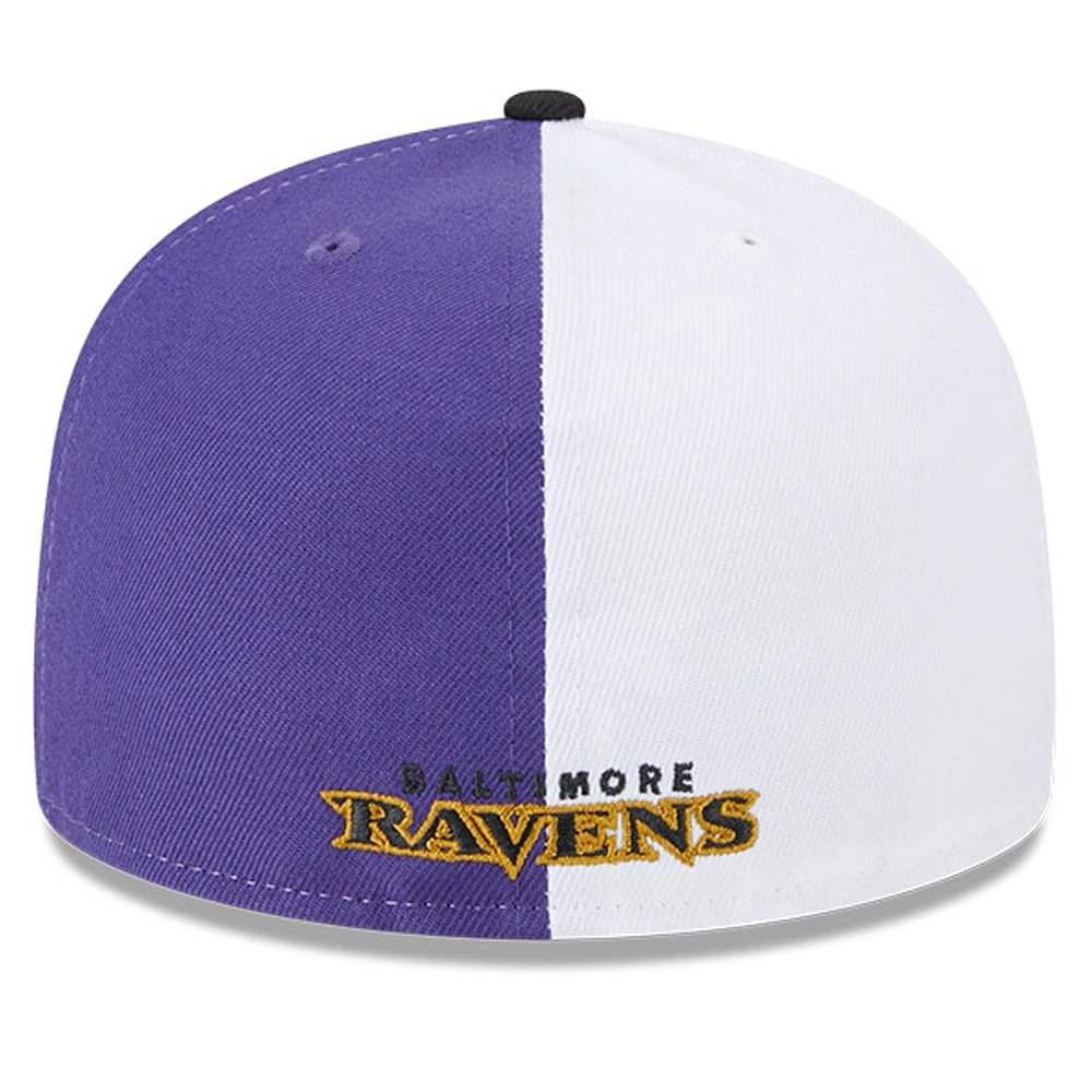 Men's New Era Purple/Black Baltimore Ravens 2023 Sideline 59FIFTY Fitted Hat