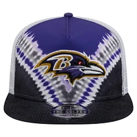 Casquette de golf à visière rabattable Baltimore Ravens violet/noir New Era pour homme
