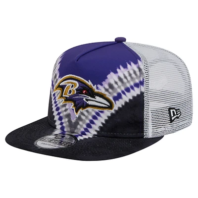 Casquette de golf à visière rabattable Baltimore Ravens violet/noir New Era pour homme