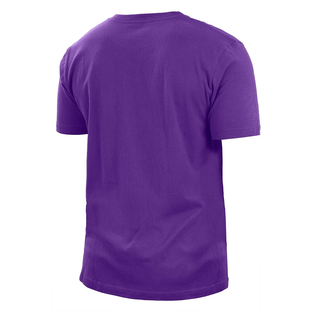 Men's New Era Purple Baltimore Ravens 2022 Sideline Ink Dye T-Shirt