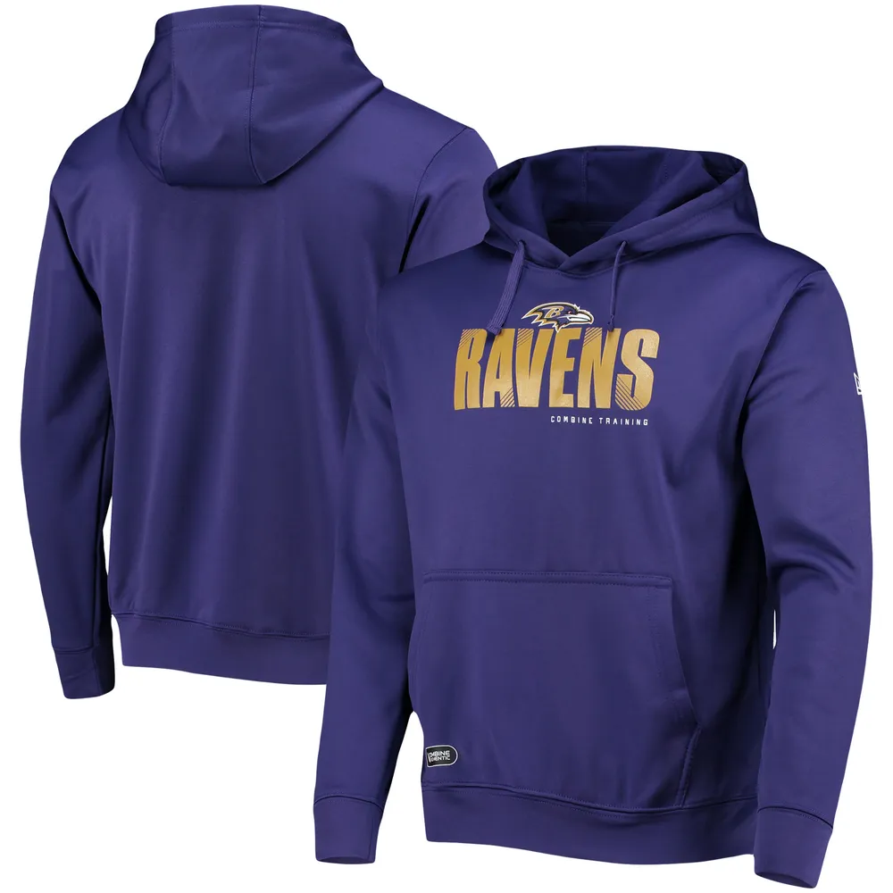 Men's Fanatics Branded Purple Baltimore Ravens Long Sleeve Hoodie T-Shirt Size: Large