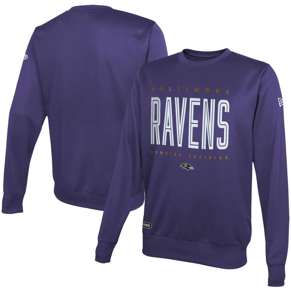 New Era Men's New Era Purple Baltimore Ravens Combine Authentic Top Pick Pullover  Sweatshirt