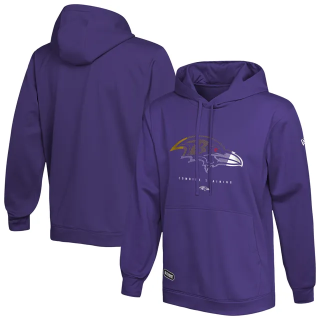 Baltimore Ravens New Era Big & Tall Current Colorblock Raglan Fleece  Pullover Hoodie - Black/Purple