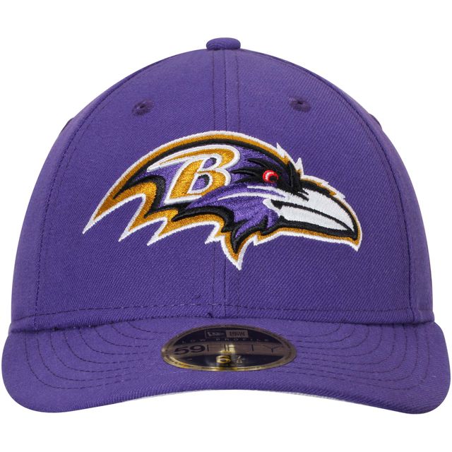 Men's New Era White Baltimore Ravens Omaha Low Profile 59FIFTY