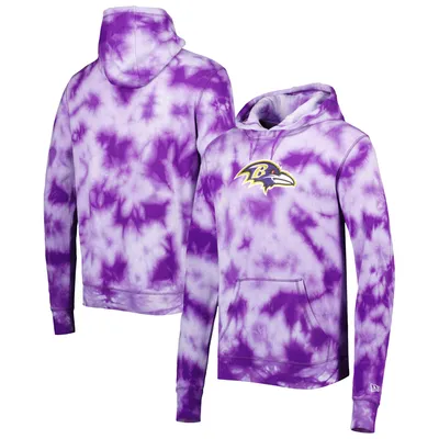 Baltimore Ravens New Era Team Tie-Dye Pullover Hoodie - Purple