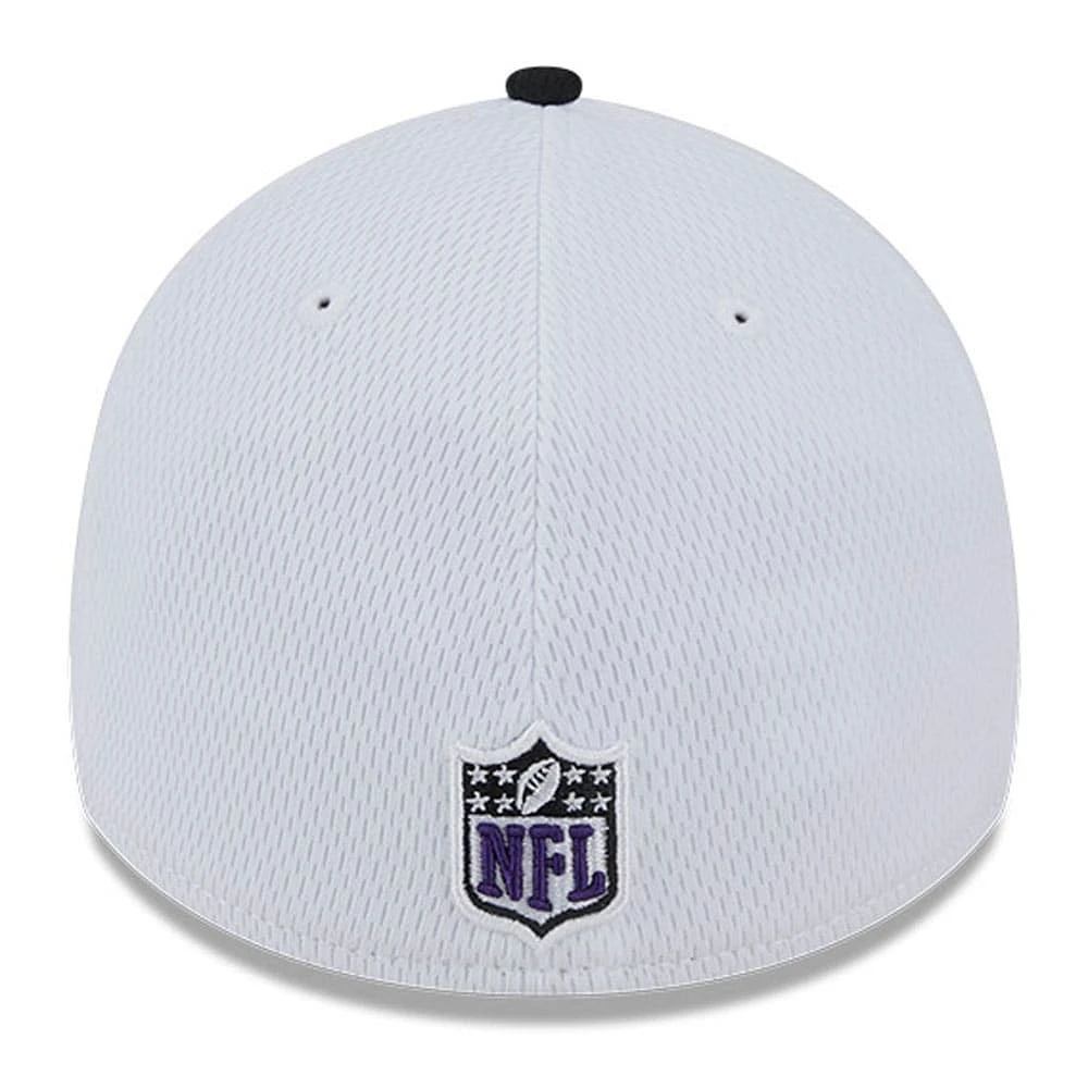 Men's New Era  White/Black Baltimore Ravens 2023 Sideline 39THIRTY Flex Hat