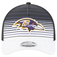 Men's New Era  White/Black Baltimore Ravens Adventure Gradient 9FORTY M-Crown A-Frame Adjustable Hat