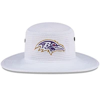 Men's New Era White Baltimore Ravens 2024 NFL Training Camp Panama Bucket Hat