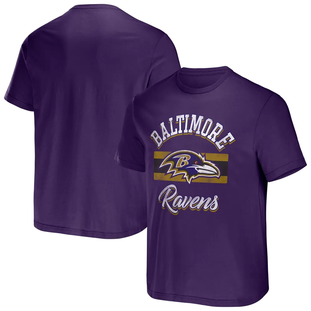 T-shirt à rayures violet Baltimore Ravens de la collection NFL x Darius Rucker pour homme par Fanatics