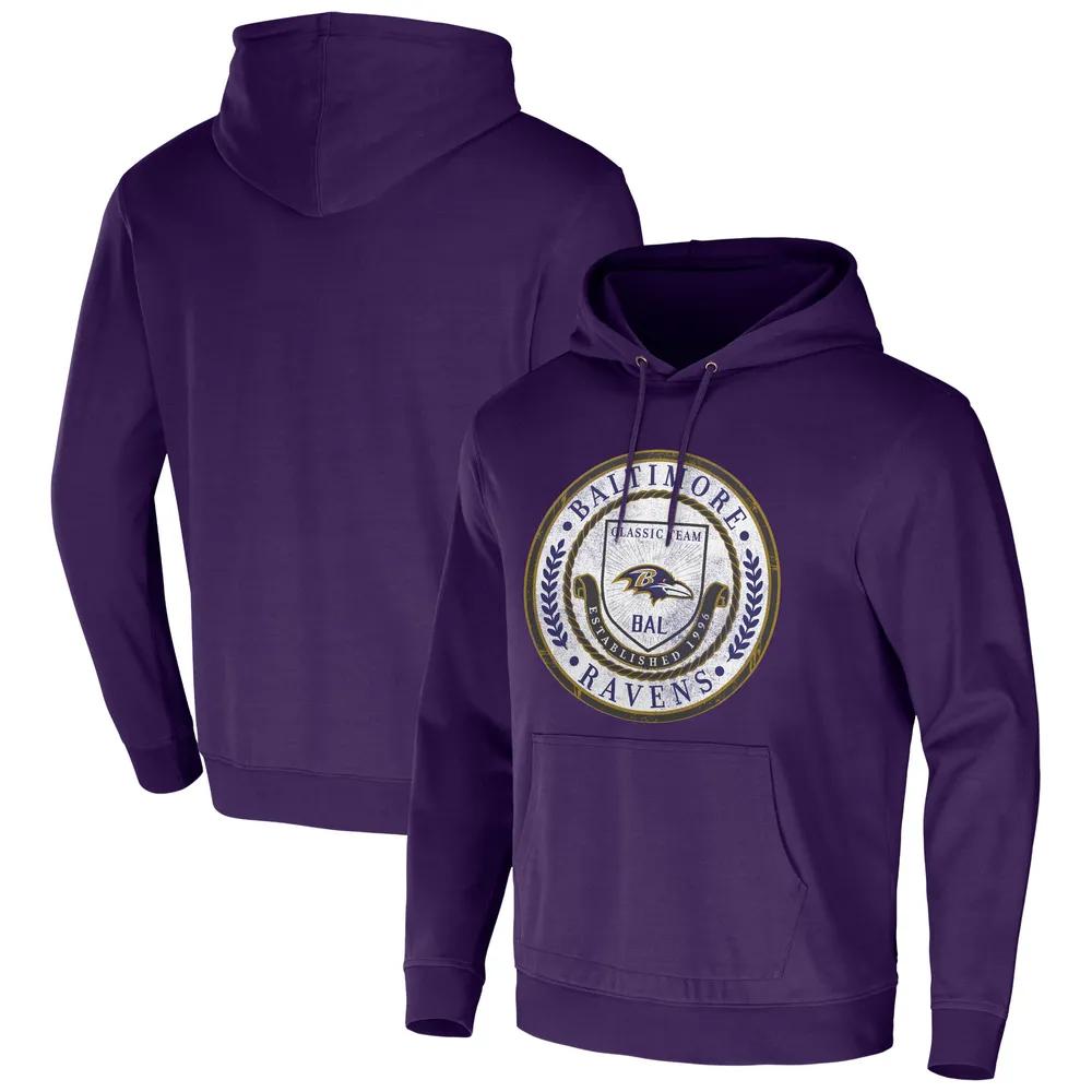 Men's NFL x Darius Rucker Collection by Fanatics Black Baltimore Ravens 2-Hit Pullover Hoodie Size: Large