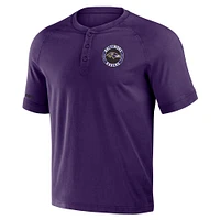 T-shirt Henley délavé violet Baltimore Ravens NFL x Darius Rucker pour homme de la collection Fanatics