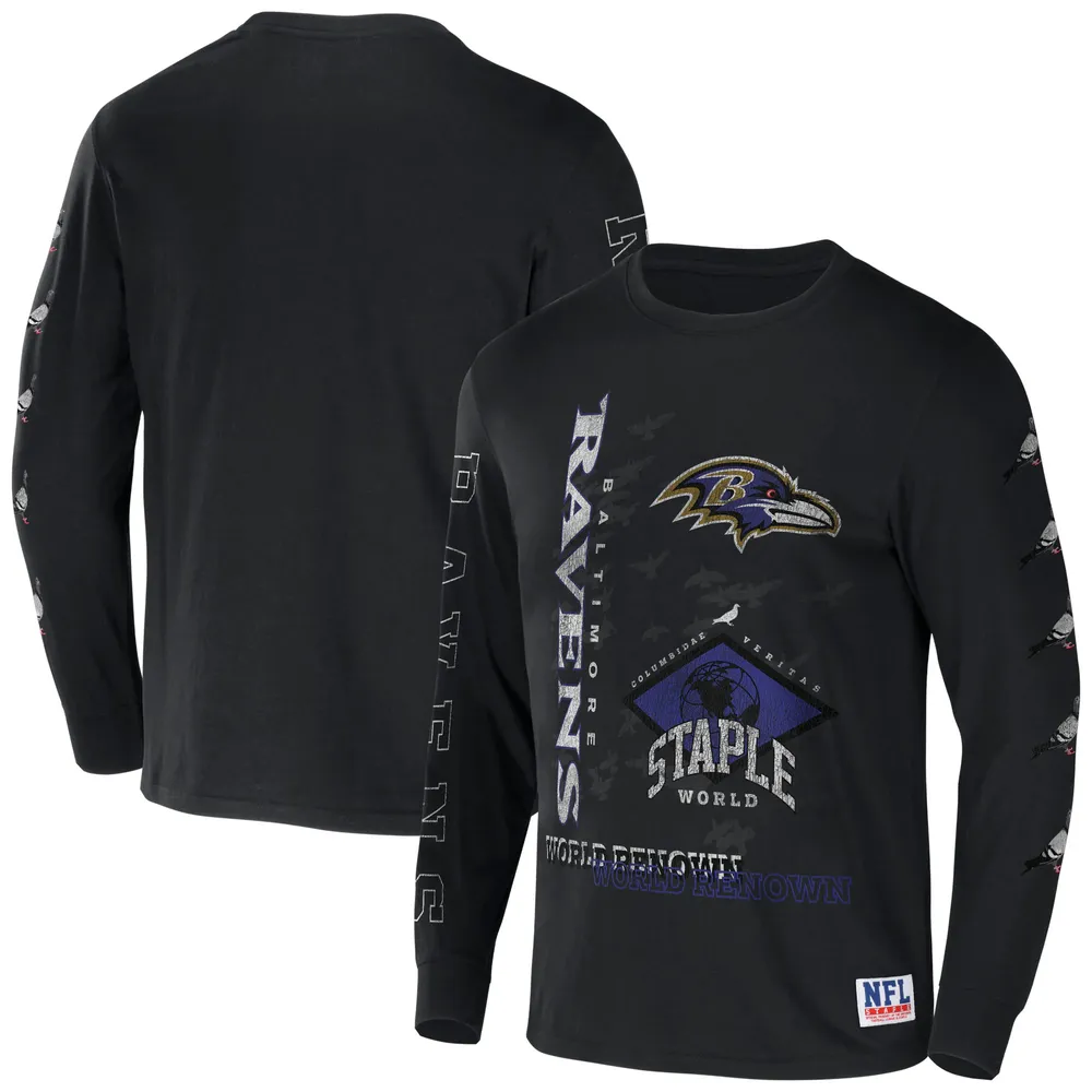 Lids Baltimore Ravens NFL x Staple World Renowned Long Sleeve T-Shirt -  Black