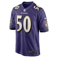 Men's Nike Adisa Isaac  Purple Baltimore Ravens Team Game Jersey