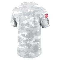 Men's Nike Arctic Camo Baltimore Ravens 2024 Salute To Service Performance T-Shirt