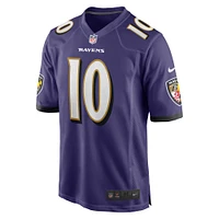 Maillot de match Nike Arthur Maulet violet Baltimore Ravens pour homme