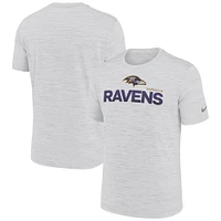 Men's Nike Ash Baltimore Ravens Blitz Velocity Modern Performance T-Shirt