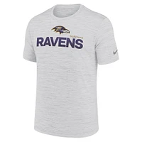 Men's Nike Ash Baltimore Ravens Blitz Velocity Modern Performance T-Shirt