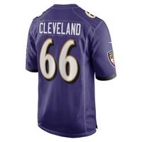 Men's Nike Ben Cleveland Purple Baltimore Ravens Game Jersey