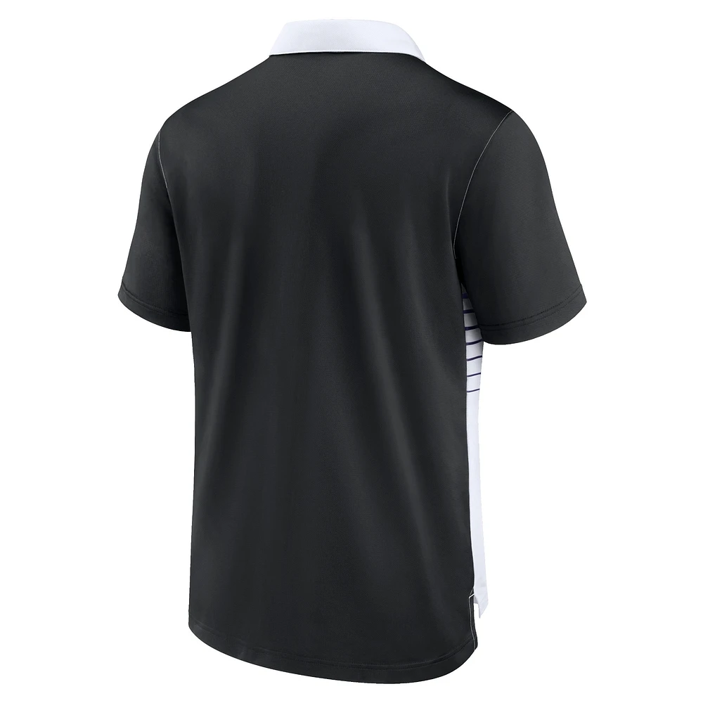 Polo de performance tendance Nike pour hommes, noir/blanc, Baltimore Ravens