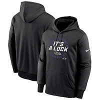 Men's Nike Black Baltimore Ravens 2023 AFC North Division Champions Locker Room Trophy Collection Pullover Hoodie