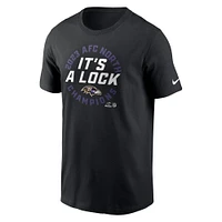 Men's Nike Black Baltimore Ravens 2023 AFC North Division Champions Locker Room Trophy Collection T-Shirt