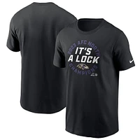 T-shirt Nike noir Baltimore Ravens 2023 AFC Division Nord Champions Locker Room Trophy Collection pour homme