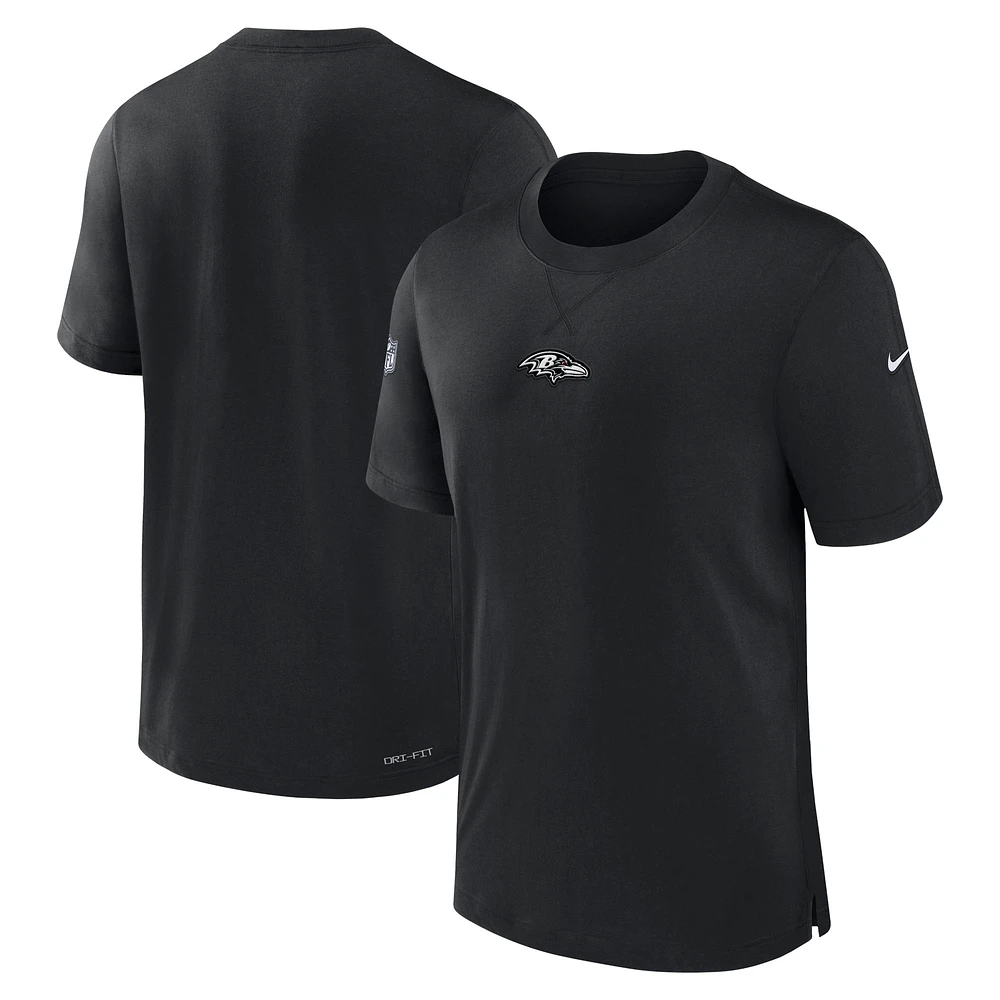 T-shirt Nike noir Baltimore Ravens 2023 Sideline Performance pour homme