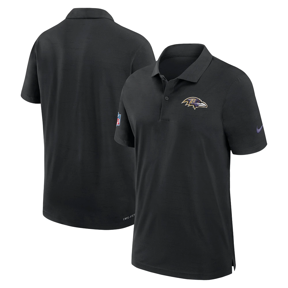 Polo Nike Sideline Performance noir Baltimore Ravens 2024/25 pour homme