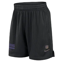 Men's Nike Black Baltimore Ravens 2024 Sideline Performance Mesh Shorts