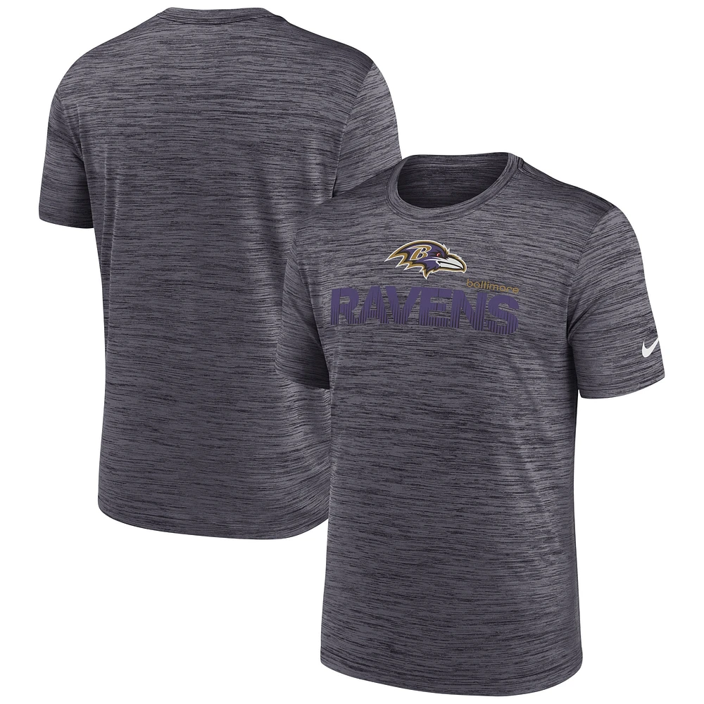 T-shirt Nike Baltimore Ravens Blitz Velocity Modern Performance pour homme, noir