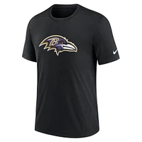 Men's Nike Black Baltimore Ravens Rewind Logo Tri-Blend T-Shirt