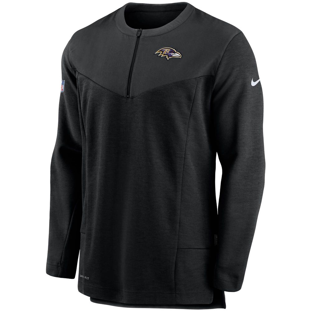 Men's Nike Black Baltimore Ravens Sideline Half-Zip UV Performance Jacket