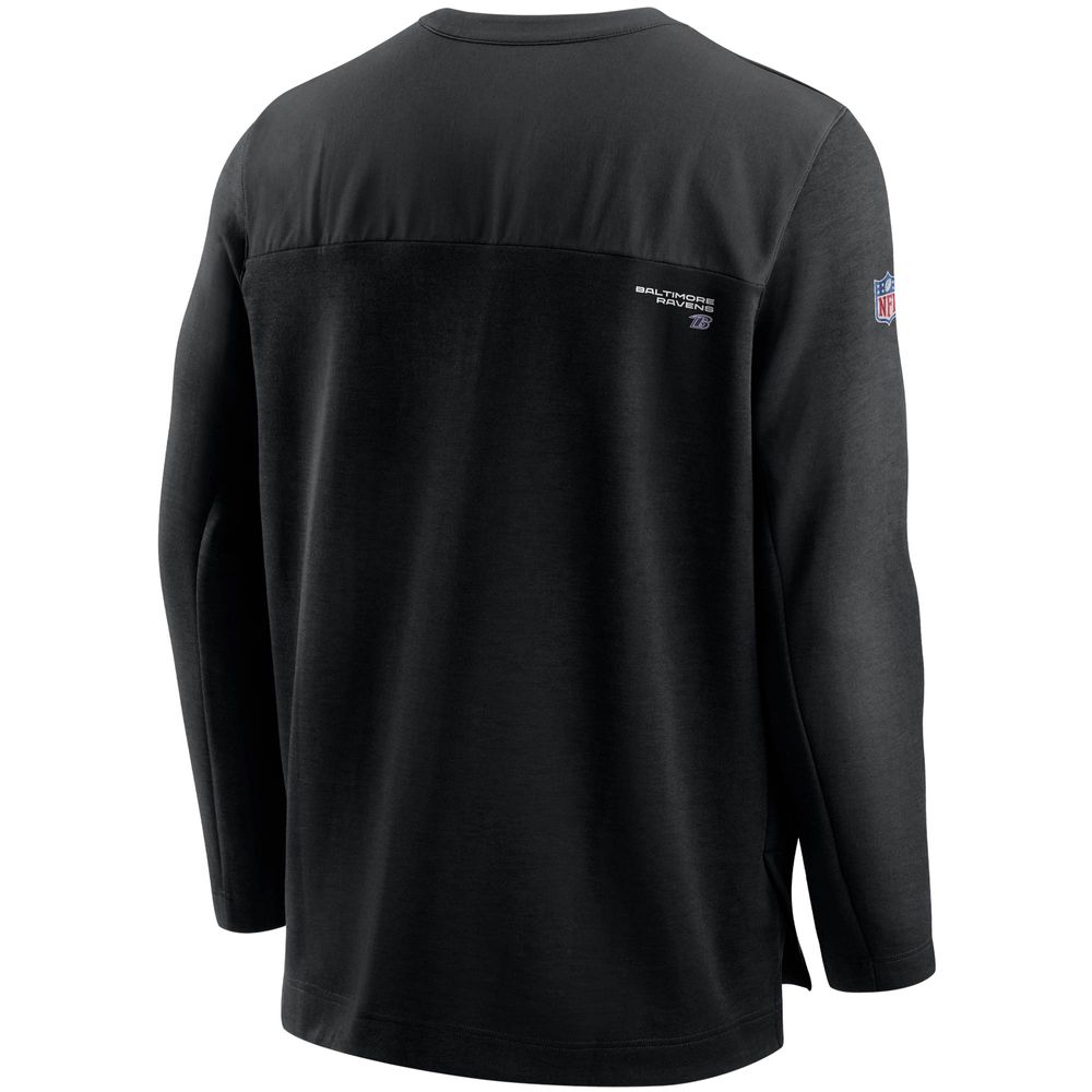 Men's Nike Black Baltimore Ravens Sideline Half-Zip UV Performance Jacket